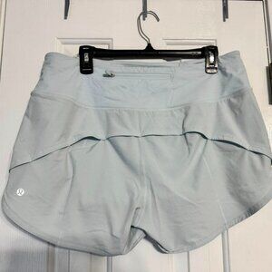 Lululemon Speed Up Mid-Rise Lined Short 4" Blue Size 14